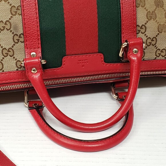 Gucci Boston Medium Canvas Crossbody and Shoulder Bag 650-092625 - Picture 7 of 14